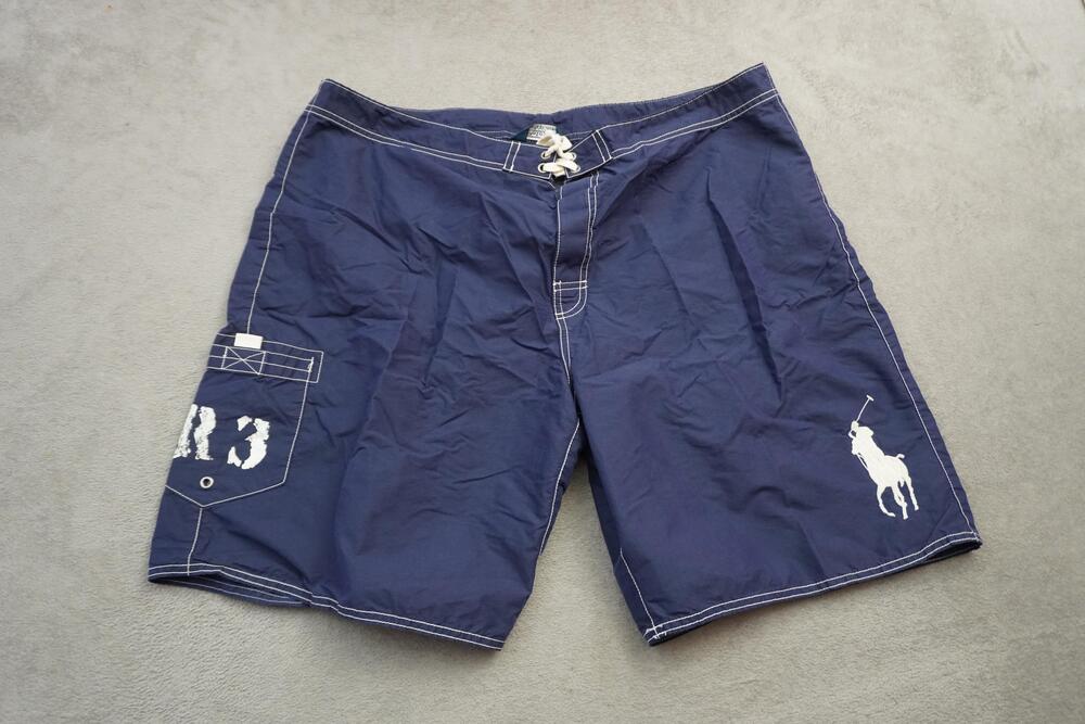 Polo By Ralph Lauren Board Shorts Mens 40 Navy Blue Big Pony R3 Swim Trunks 40x9